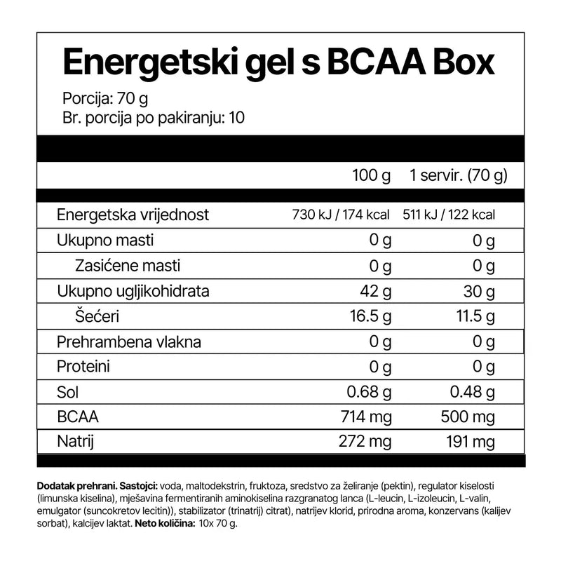 Energetski gel s BCAA Box