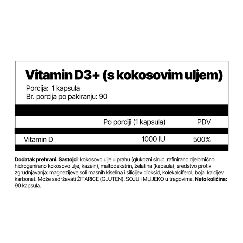 Vitamin D3+ (s kokosovim uljem)