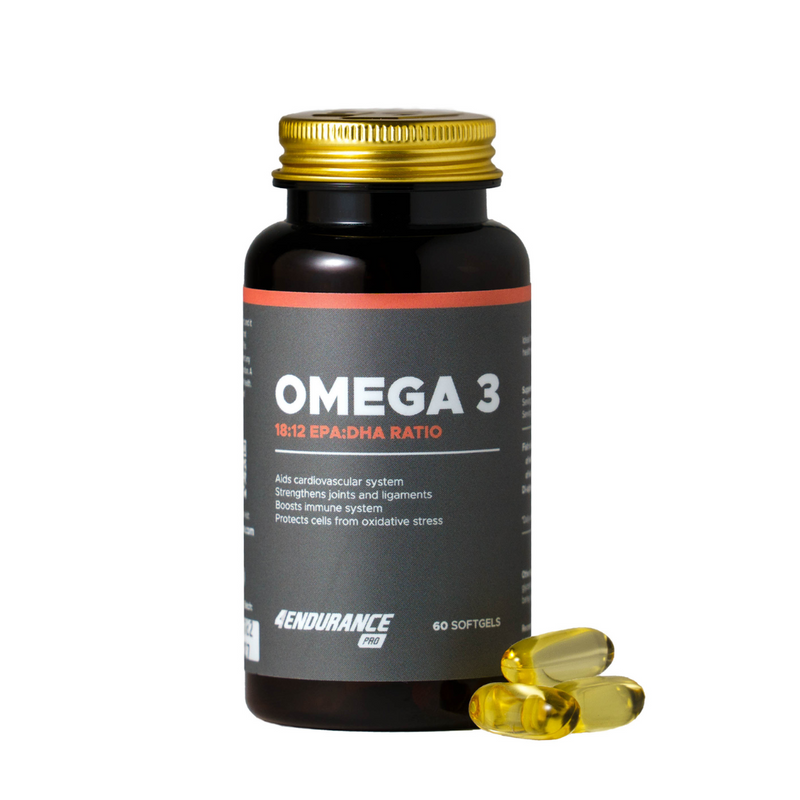 Omega-3 od 4Endurance Pro - visokokvalitetni dodatak ribljeg ulja s 2000 mg omega-3 masnih kiselina, uključujući EPA, DHA i vitamin E, za zdravlje srca, funkciju mozga i zaštitu stanica.