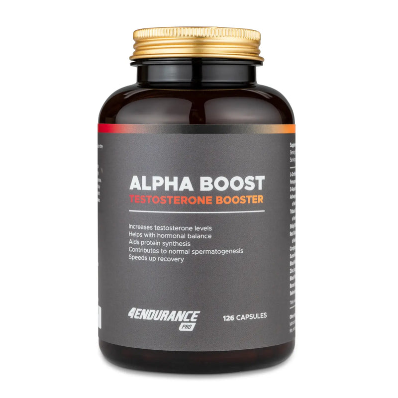 4Endurance Pro Alpha Boost - 126 kapsula okus Default Title, tamno-smeđa bočica s crno‑zlatnim čepom na bijeloj pozadini.