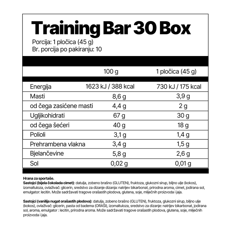 Training Bar 30 Box